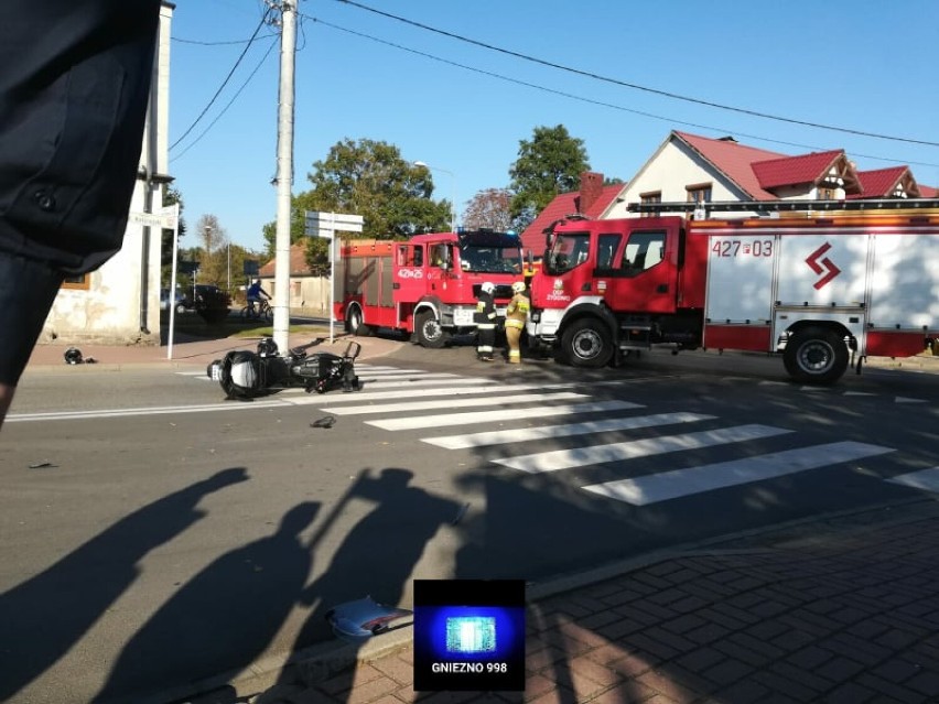 Gmina Czerniejewo. Wypadek w Żydowie z udziałem motocykla