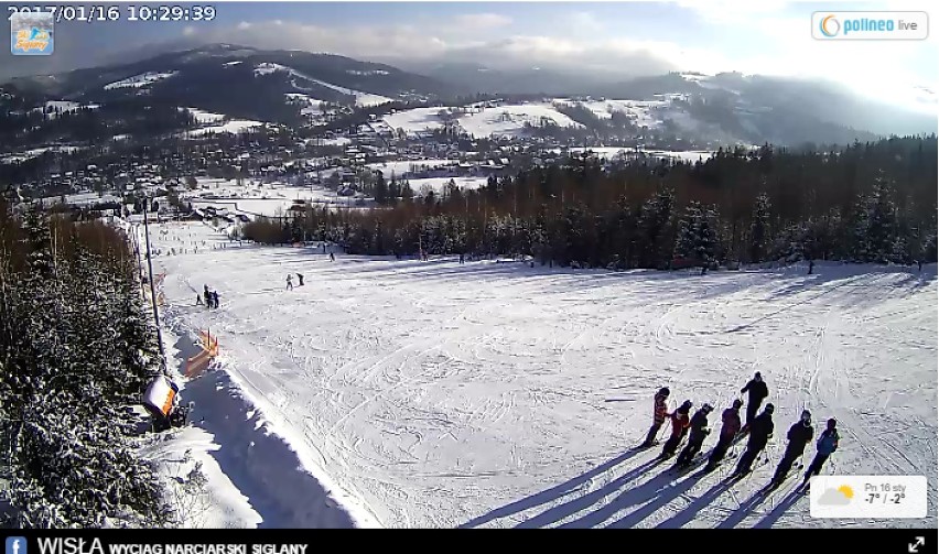 Warunki narciarskie w Beskidach: Dużo śniegu, słońca i lekkiego mroziku [ZDJĘCIA Z KAMEREK]