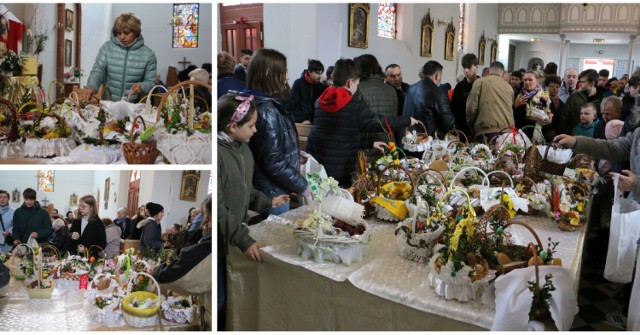 Święcenie pokarmów w Wielką Sobotę w Aleksandrowie Kujawskim