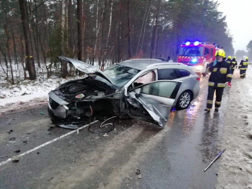 Wypadek w miejscowości Kocierzowy (gmina Gomunice)