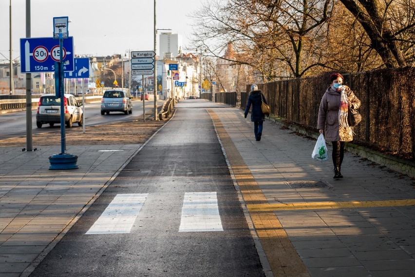 Droga rowerowa na ul. Focha - od ronda Grunwaldzkiego do...