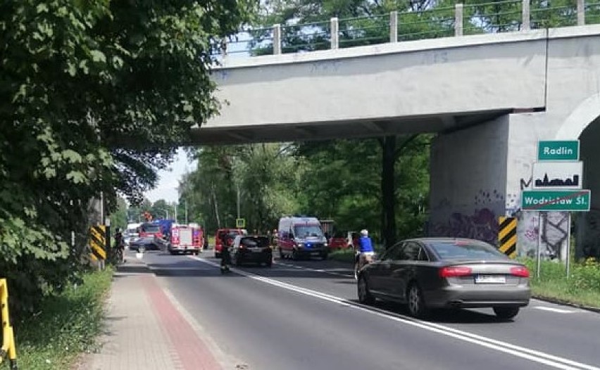 Wypadek na ulicy Rybnickiej w Radlinie