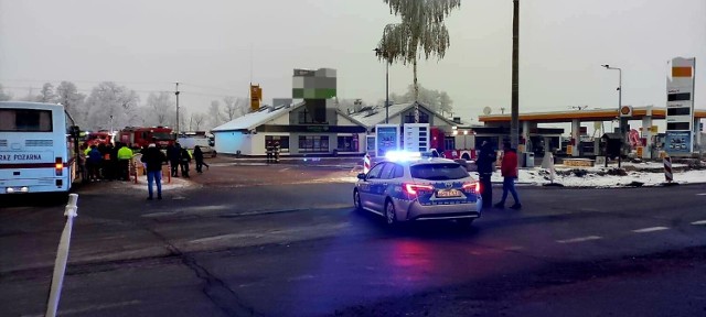 Wyciek gazu z cysterny na stacji w Jeziorkach w gminie Chojnice