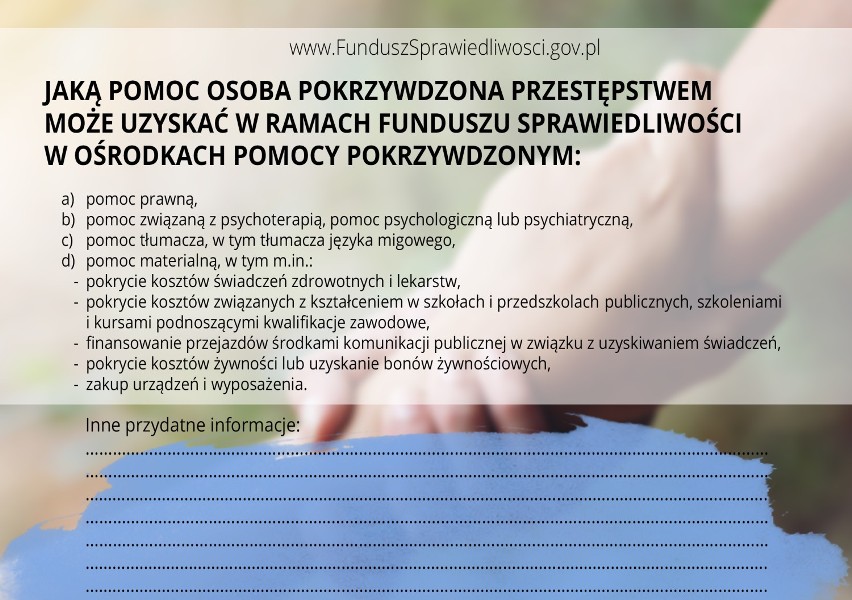 Bezpłatne porady prawne w Koziegłowach w ramach Tygodnia Pomocy Osobom Pokrzywdzonym Przestępstwem