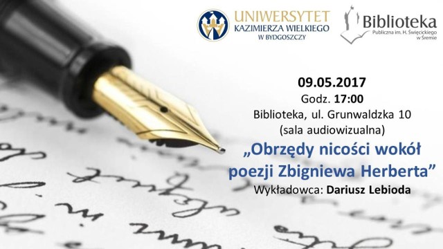 Herbert w śremskiej bibliotece. "Nicość" a jego poezja [ZAPROSZENIE]