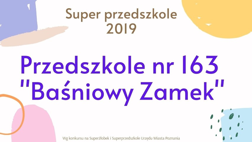W konkursie o tytuł SUPERŻŁOBEK i SUPERPRZEDSZKOLE 2019...
