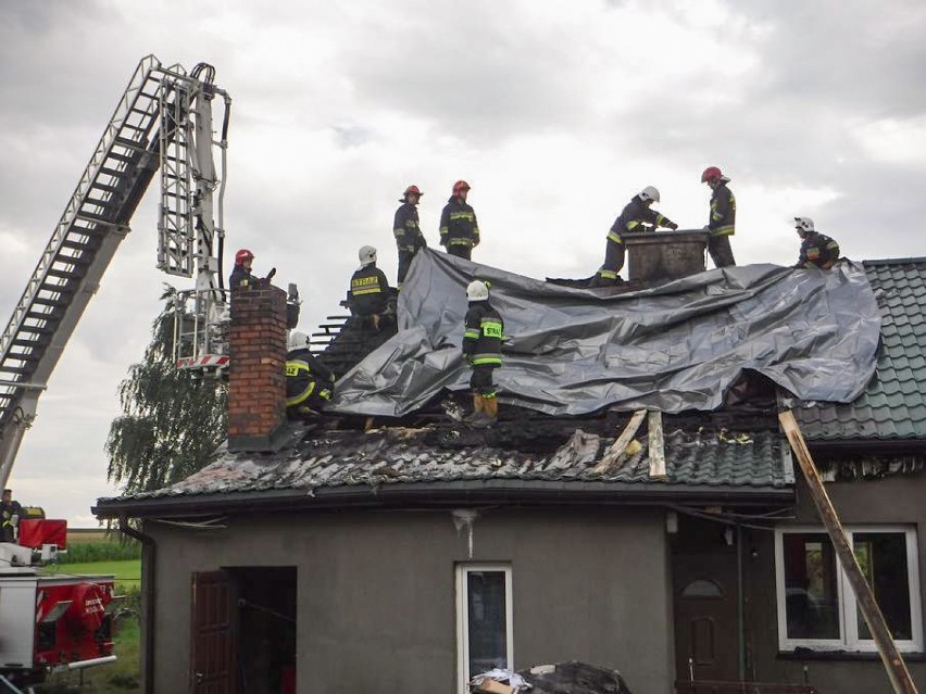 Pożar domu w Potrzaskowie