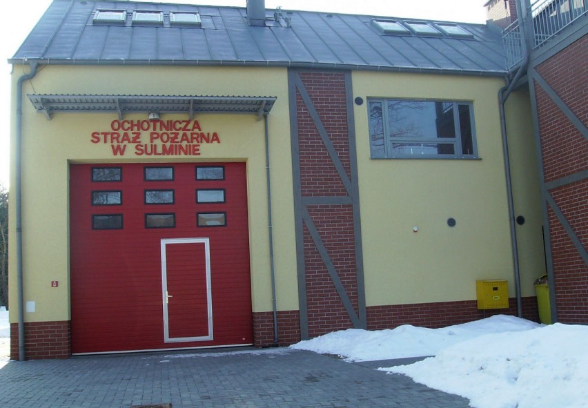 Fragment budynku OSP w Sulminie.