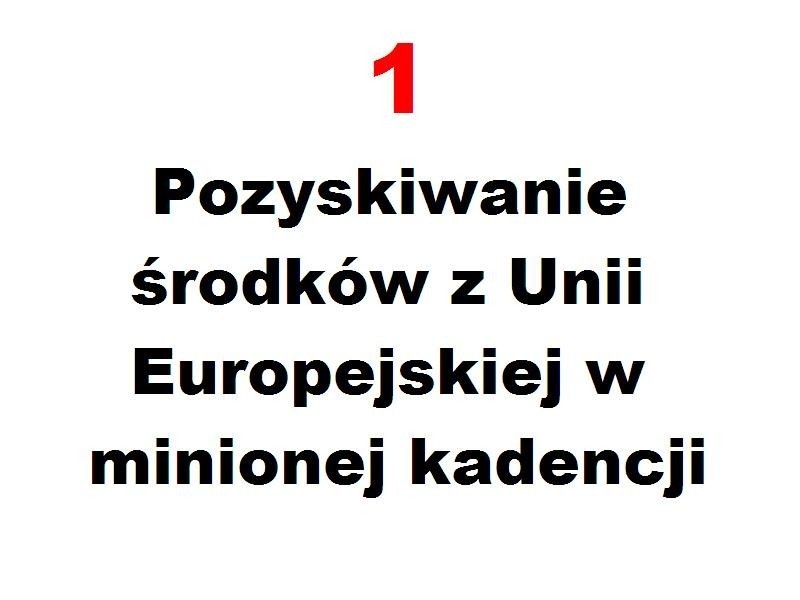 POZYSKIWANIE ŚRODKÓW UNIJNYCH
W latach 2006-2010 pozyskano...