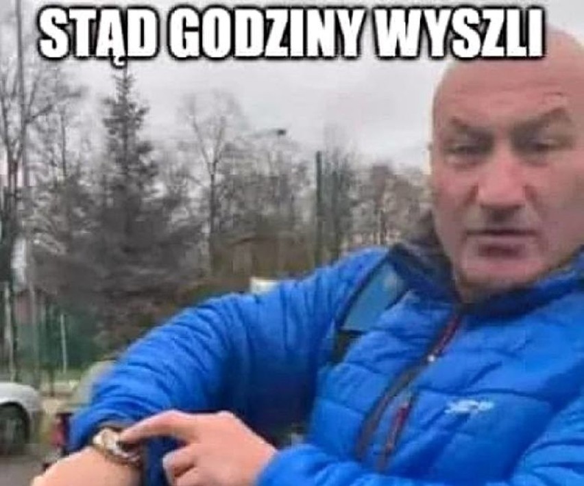 Marcin Najman w niebieskiej kurtce stał się popularnym...