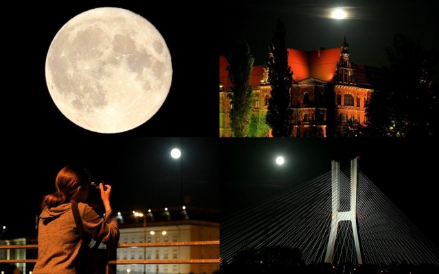 Niesamowity, Truskawkowy Księżyc, mogliśmy obserwować minionej nocy (14-15.06). Świecił wyjątkowo jasno. Zobaczcie, jak "wędrował" nad Wrocławiem od wschodu do zachodu.