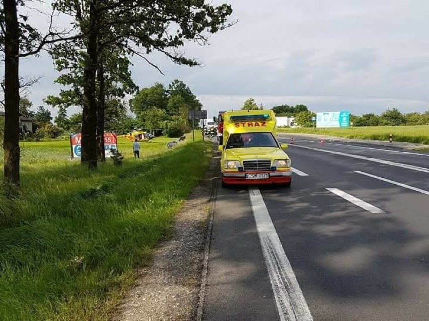 Wypadek w Górnym Grucznie. Pięć osób poszkodowanych [zdjęcia]