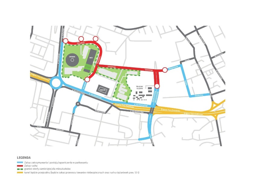 Katowice: Od niedzieli duże ograniczenia w ruchu [MAPA utrudnień]. To przez Szczyt Klimatyczny