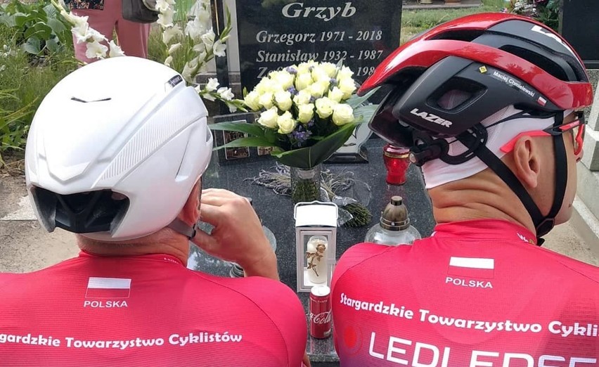 Stargardzkie Towarzystwo Cyklistów wspomina Grzegorza Grzyba, w 2. rocznicę jego śmierci. ZDJĘCIA, WIDEO