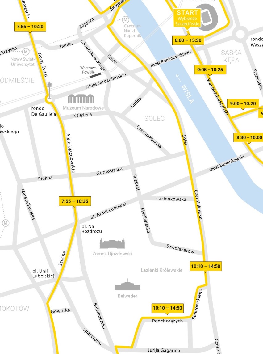Jak ominąć niedzielny Orlen Warsaw Marathon? Mapki dla...