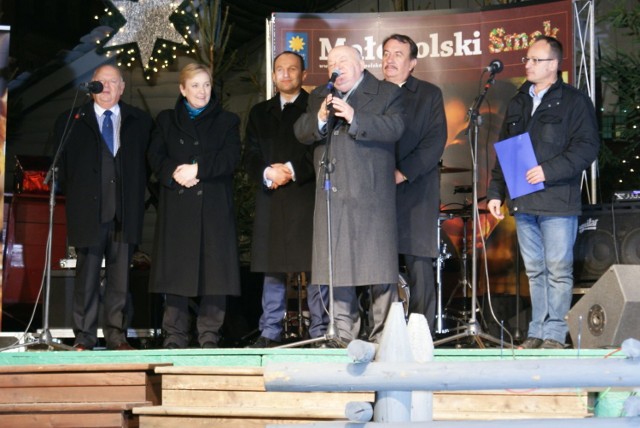 Władze Wojew&oacute;dztwa Małopolskiego i poseł UE pani R&oacute;ża Thun składają Świąteczne Życzenia. Fot. Henryk Czechowski BINFO Krak&oacute;w