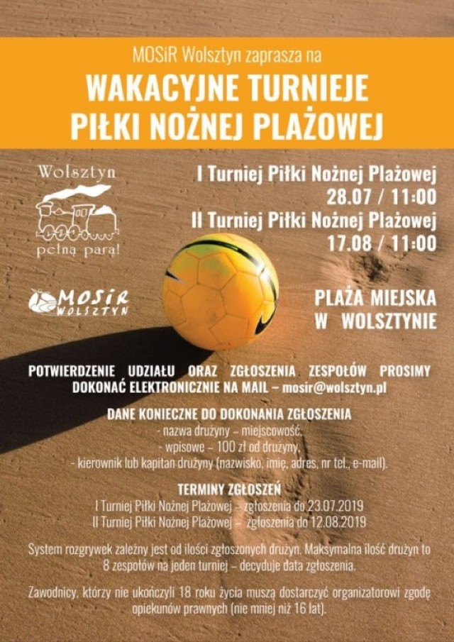 Wakacyjne Turnieje Piłki Nożnej Plażowej