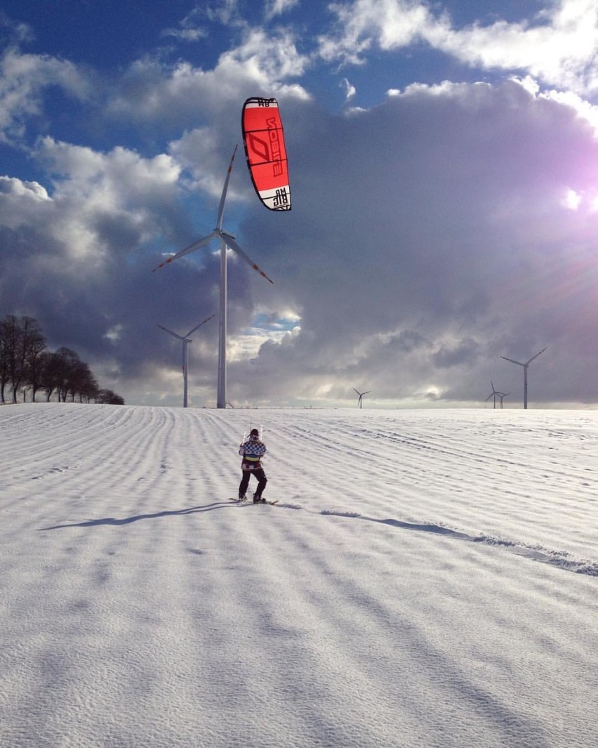 Kitesurfing zimą - styczeń 2017, powiat pucki