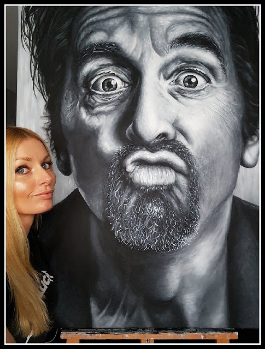 Al Pacino, Jack Nicholson, Mel Gibson. Kwidzynianka Marta Judkowiak maluje niesamowite portrety. Zobaczcie! [ZDJĘCIA]