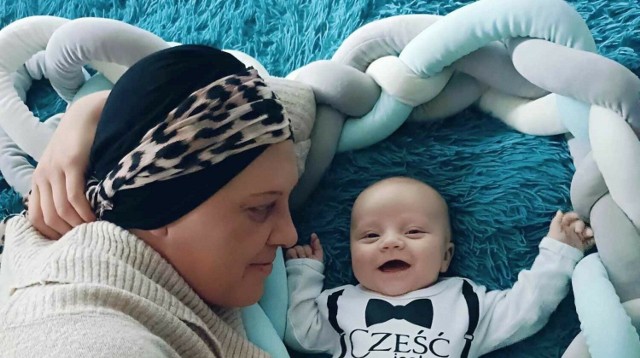 Najmłodszy syn Antoś ma 3 miesiące. Beata Wyskup dzieli teraz czas między opiekę nad niemowlakiem i walkę z nowotworem.