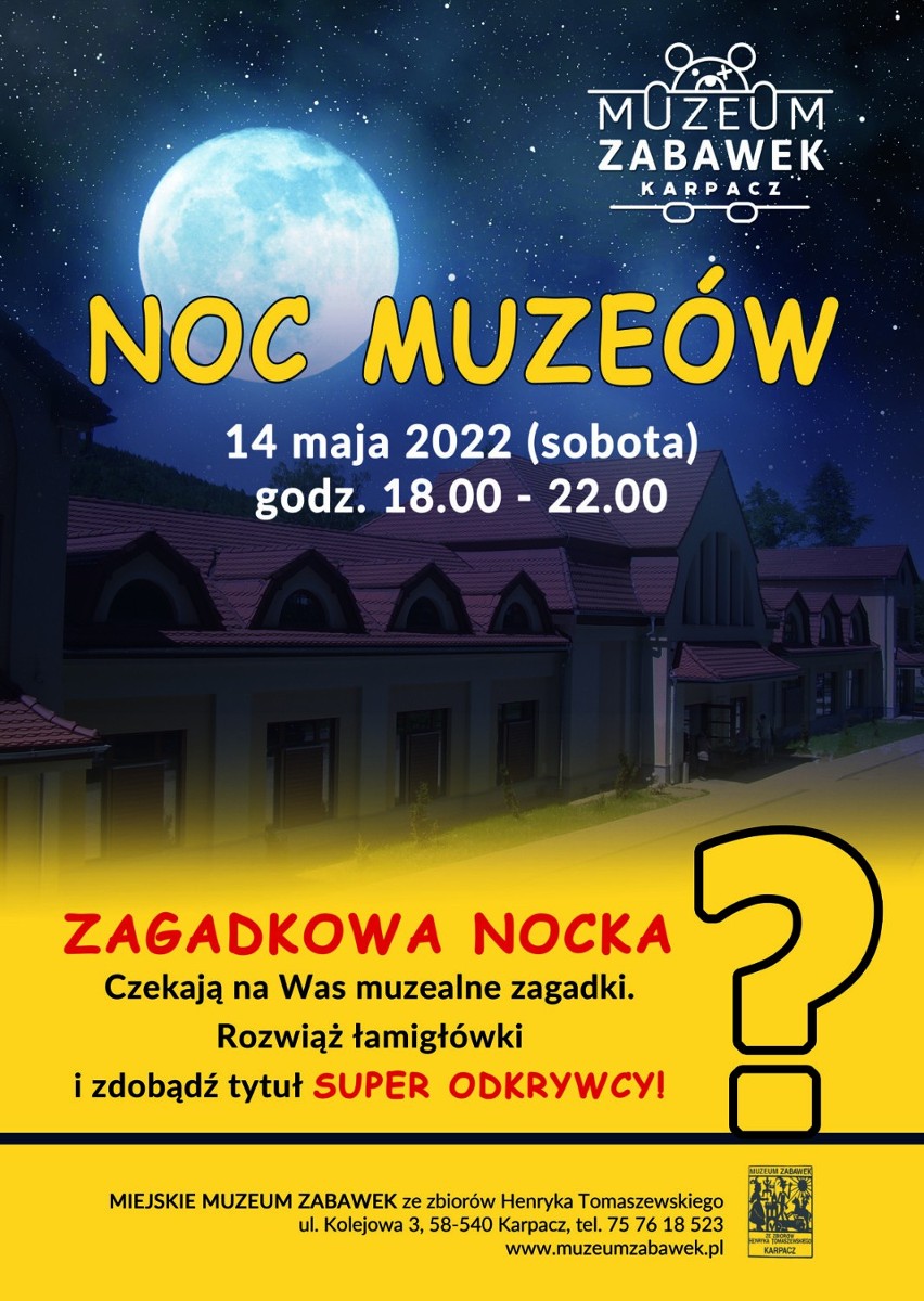 Powiatowa Noc Muzeów 2022 -  zobacz co się będzie działo w Karpaczu, Szklarskiej Porębie, Kowarach i Łomnicy!