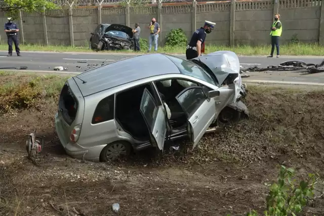 Wypadek na ulicy Złotoryjskiej w Legnicy.