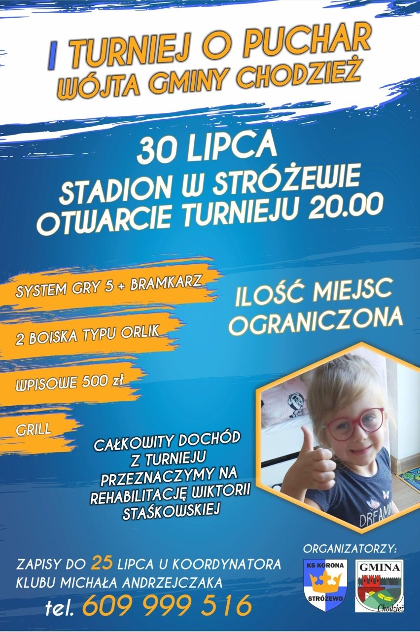 W sobotę w Stróżewie charytatywny turniej piłkarski dla Wiktorii Staśkowskiej