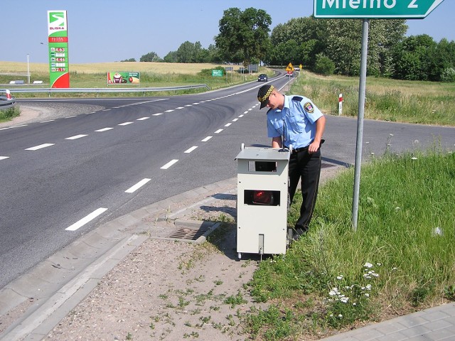 Przenośny fotoradar w Suchorzu