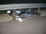 Wypadek motocyklisty w Pyrzowicach. Mężczyzna zginął na miejscu [20 czerwca 2013]