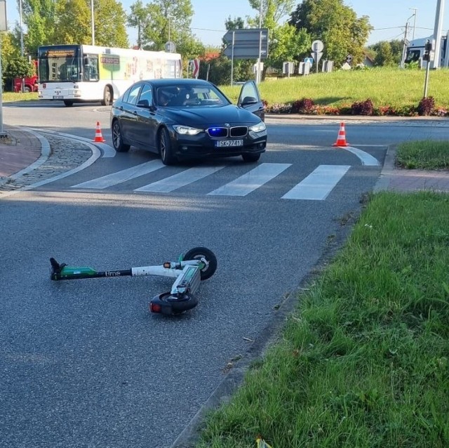 Na miejscu wypadku na ulicy Staffa w Skarżysku.