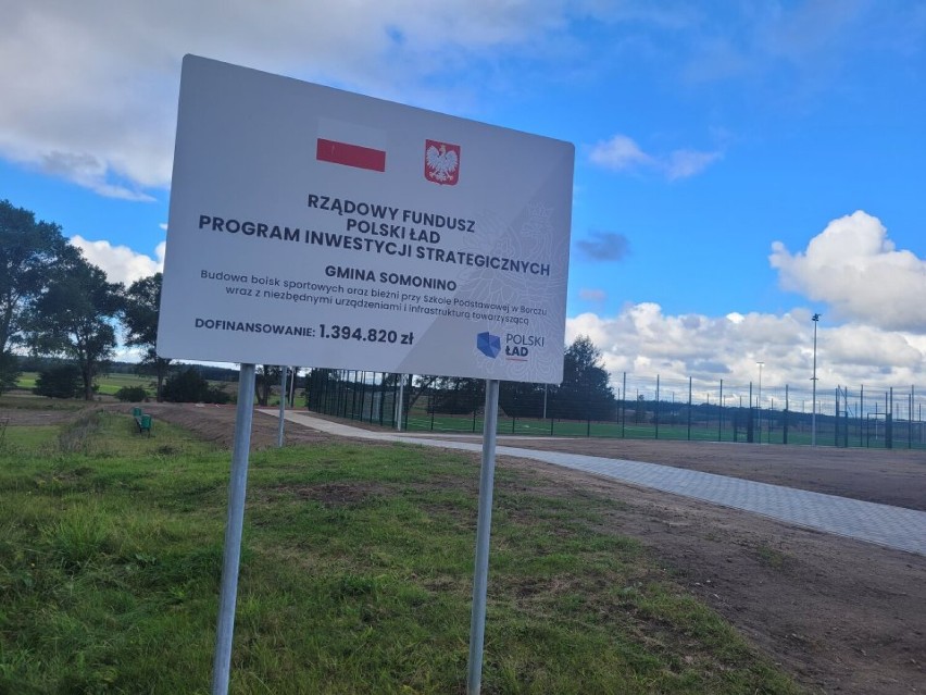Gmina Somonino. Budowa boisk sportowych w Borczu zakończona