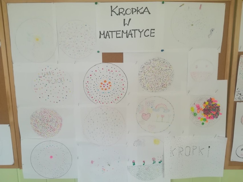 Twórcze myślenie i kreatywność - Dzień Kropki w Zespole Szkolno-Przedszkolnym w Kmiecinie