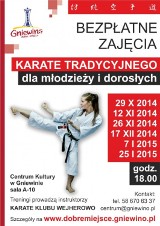 Bezpłatne zajęcia z karate tradycyjnego w Gniewinie