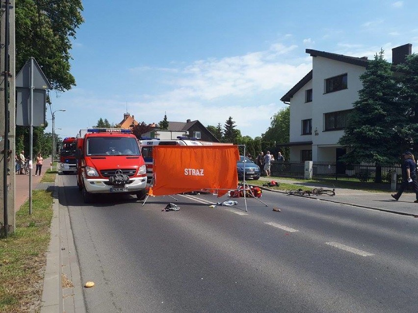 Krotoszyn: Groźne potrącenie rowerzystki na ulicy Zdunowskiej [ZDJĘCIA]