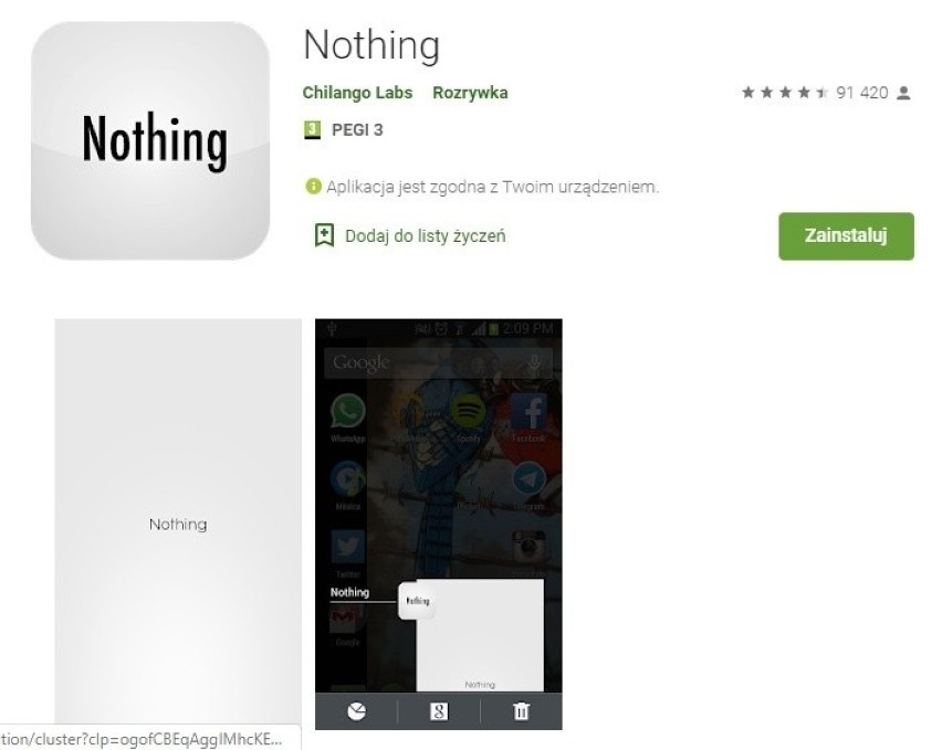 NOTHING

„Nothing” jest – i to dosłownie! – do niczego....