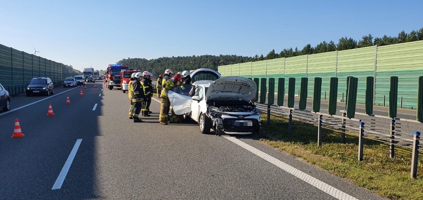 Wypadek na autostradzie A1 pod Grudziądzem