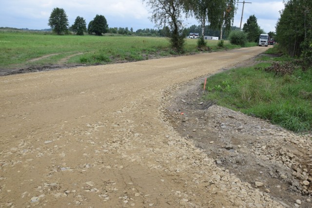 Na razie na drodze w Marcelinie pojawiło się kruszywo