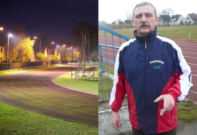 Oświetlenie na stadionie zamontowano od strony ulicy Brzozowej. - To poprawia jakość treningów - mówi Zbigniew Krzysiek, trener LKS Pomorze.
