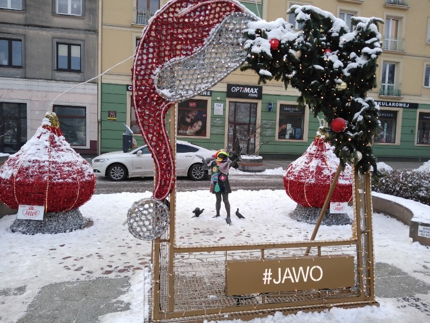 Pomniki w alei NMP zostały ubrane na zimę dzięki paniom z Szydełkowej Częstochowy