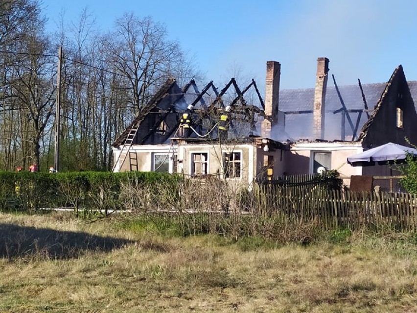 Pożar domu jednorodzinnego w Sarbii (gmina Krosno...