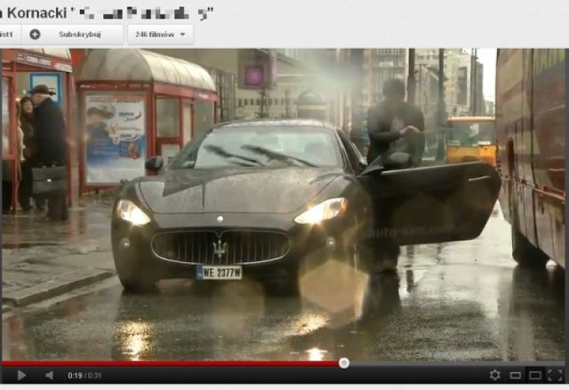 Kolizja Maserati z autobusem - "Zakup kontrolowany"