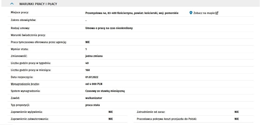 Praca - Kościerzyna, oferty z czerwca 2022