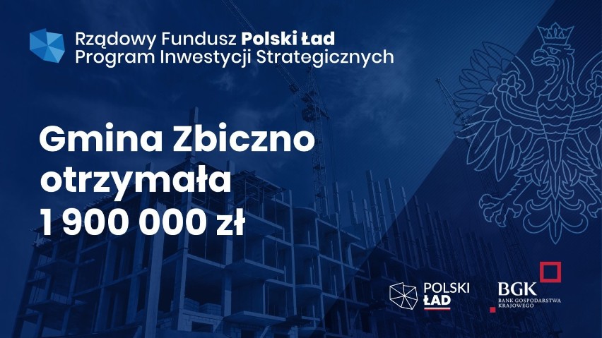 Gmina Zbiczno: 1,9 mln zł. na:...