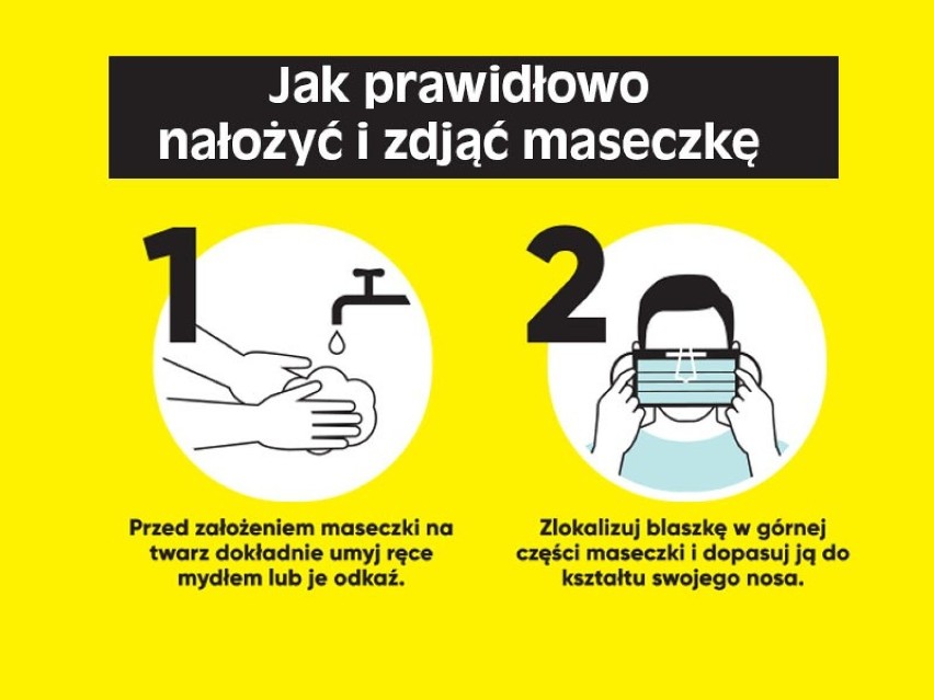 Jak prawidłowo nałożyć i zdjąć maseczkę oraz rękawiczki? Od 16.04.2020 obowiązkowe zakrywanie nosa i ust