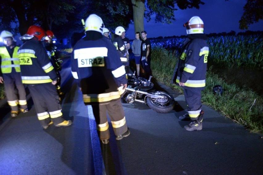 Śmiertelny wypadek na drodze z Rąbinia do Turwi. Nie żyje 40-letni motocyklista