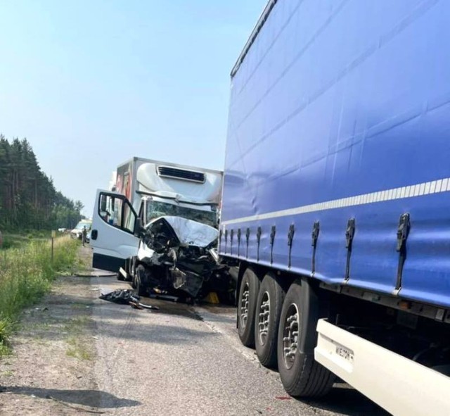 Trzy samochody zderzyły się na DK 1 w Dąbrowie Górniczej - Ząbkowicach