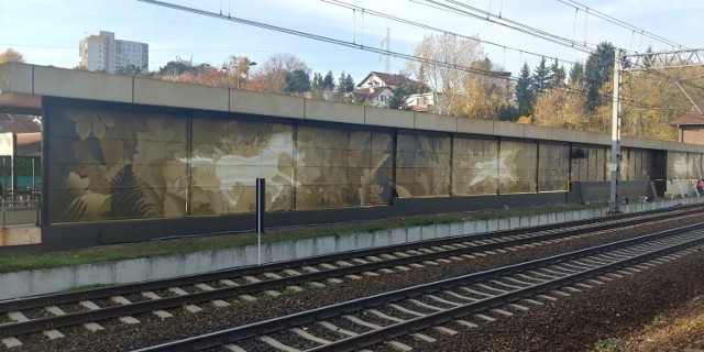 Mural powstający na przystanku Sopot-Kamienny Potok