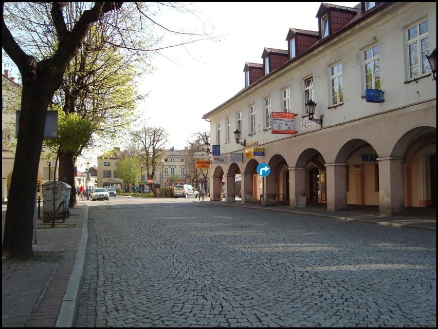 Ulica Plebańska, w głębi widoczny Rynek Główny. Fot. Ewa...