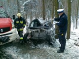 Wypadek pomiędzy Lubinem a Rudną