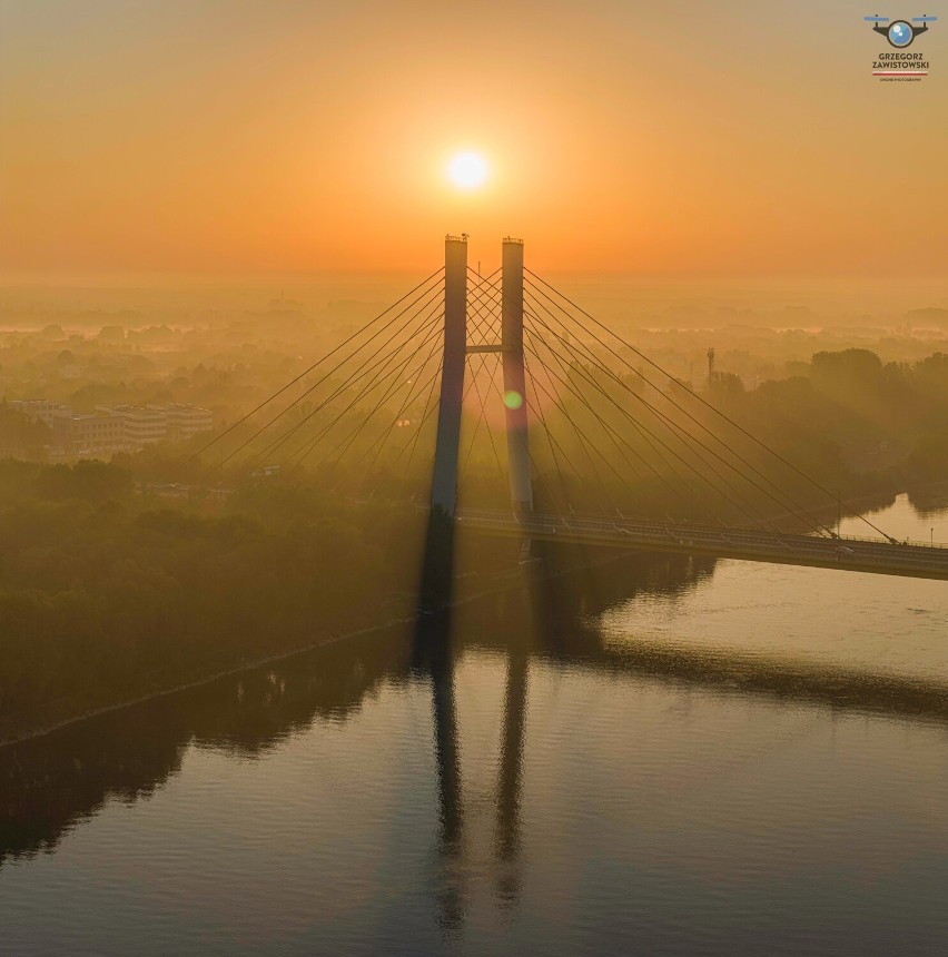 Warszawa z drona. Most Siekierkowski, Sanktuarium Matki...